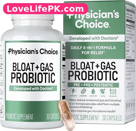 5-in-1 Gut Health Supplement with Prebiotics, Probiotics and Postbiotics