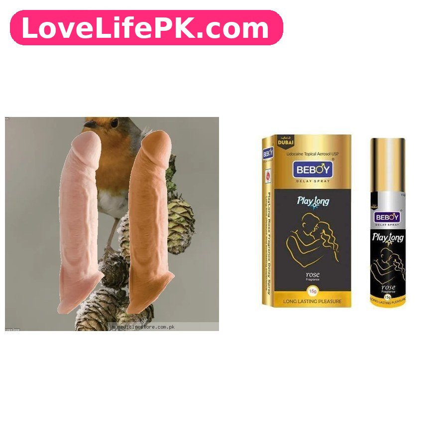 9 Inch Realistic Dildo + Beboy Delay Spray Combo