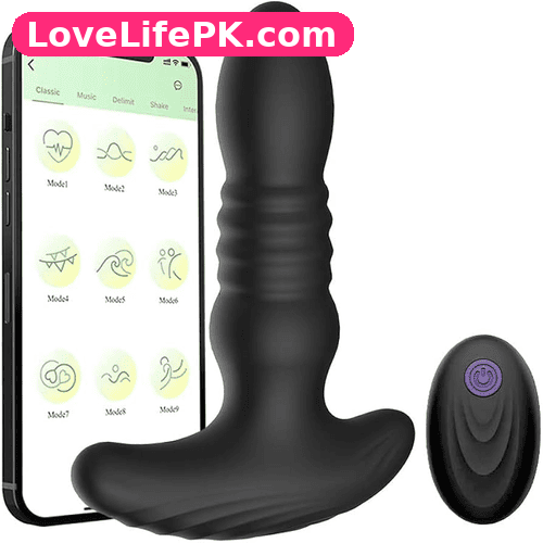 Black App Vibrating Dildo