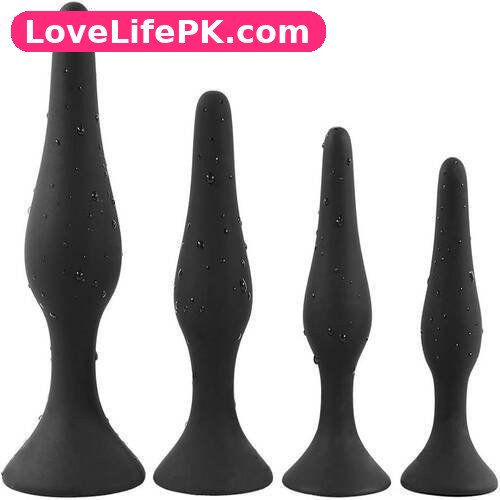 Black Graduated Butt Plug Set