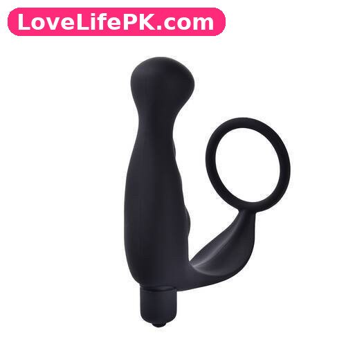Black Prostate Massager with Ring