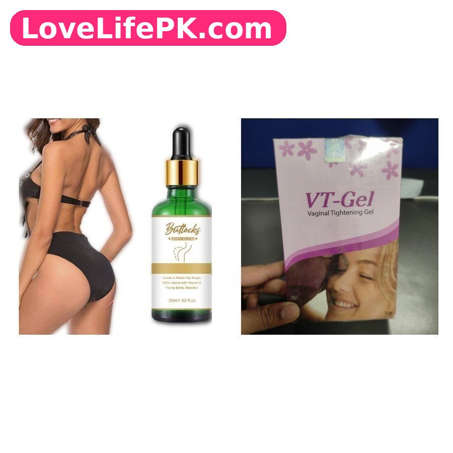 Buttocks Growth Solution Oil + VT-Gel Vaginal Tightening Cream Combo