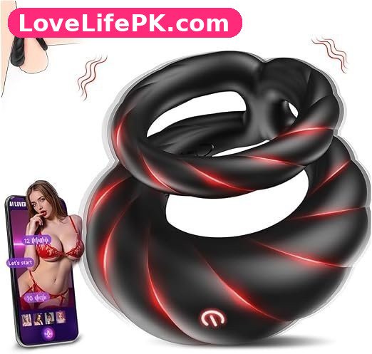 Double Vibrating Penis Ring with 10 Vibration Modes – Silicone Design