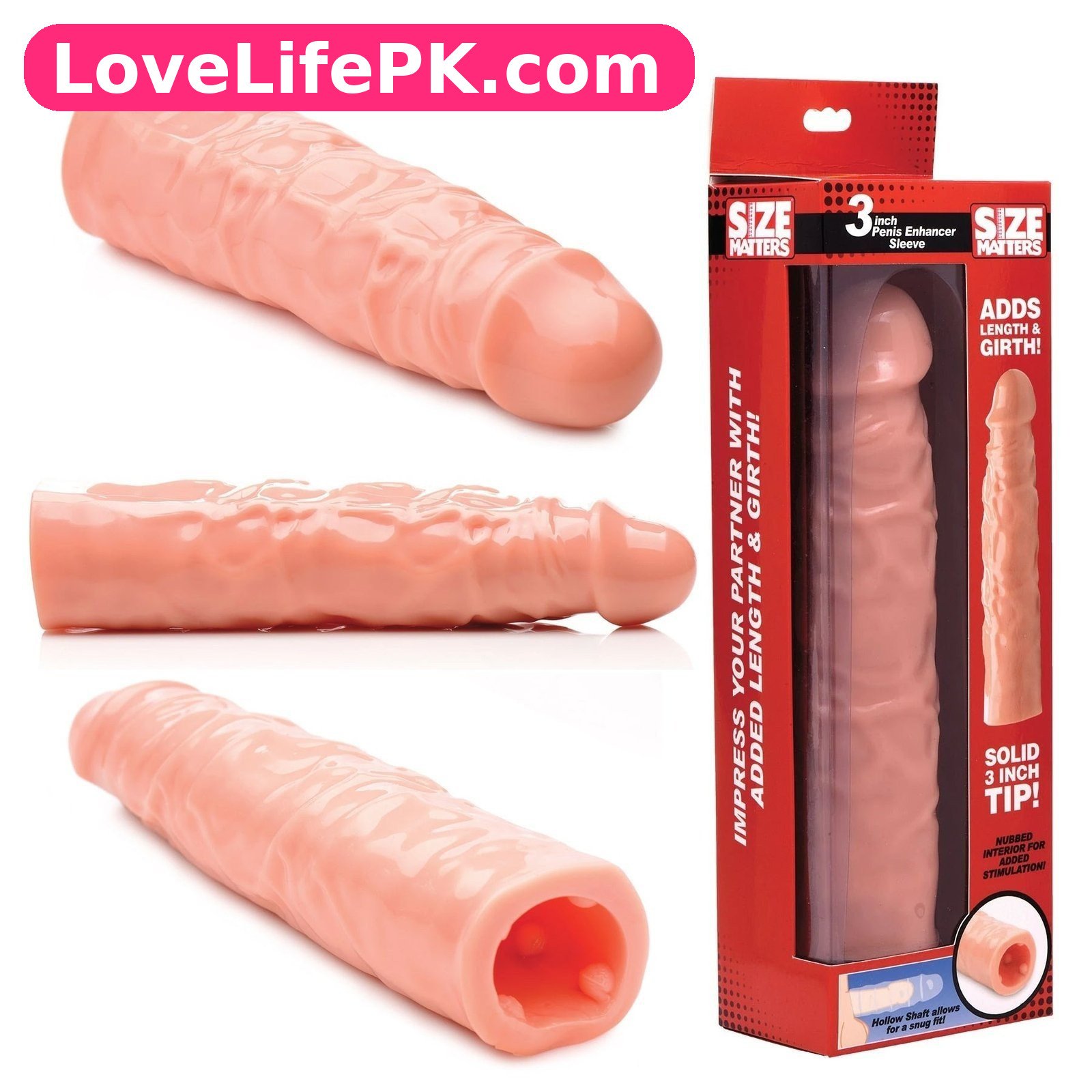 Flesh Dildo Extender Set