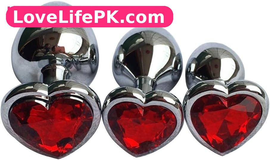 Metal Heart Butt Plug Set of 3