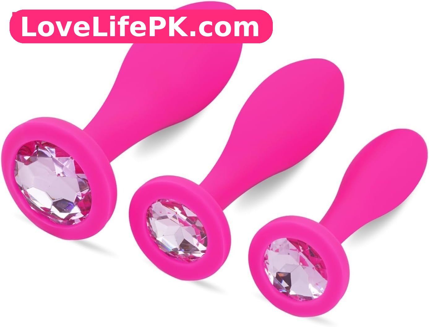 Pink Gem Butt Plug Set of 3