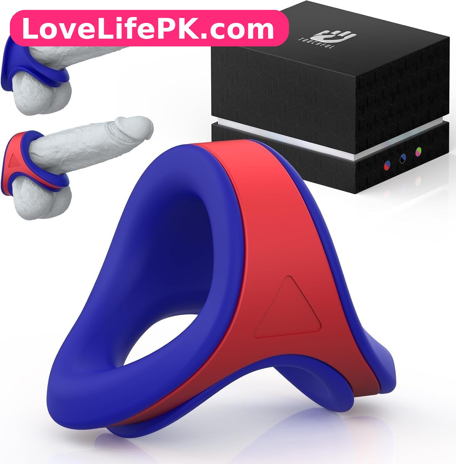 Red Blue Strap-On Harness