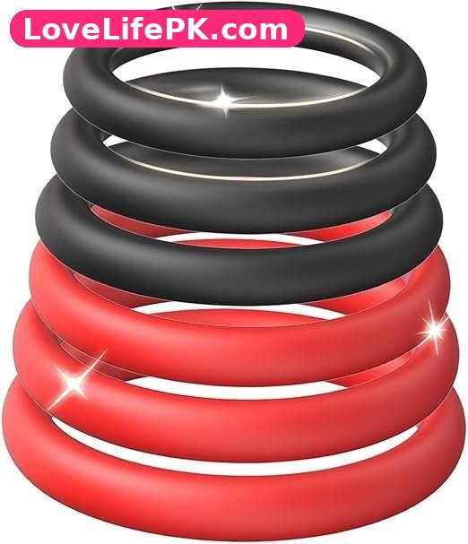 Silicone Cock Rings Set – 6 Different Sizes for Adjustable Fit