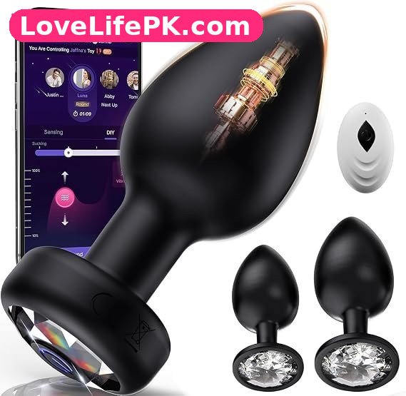 Triple Vibrating Prostate Massager with Remote Control and 3-Piece Anal Plug Set