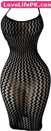 Women’s Sheer Mesh Tie-Back Bodycon Chemise Dress – Hollow-Out Lingerie