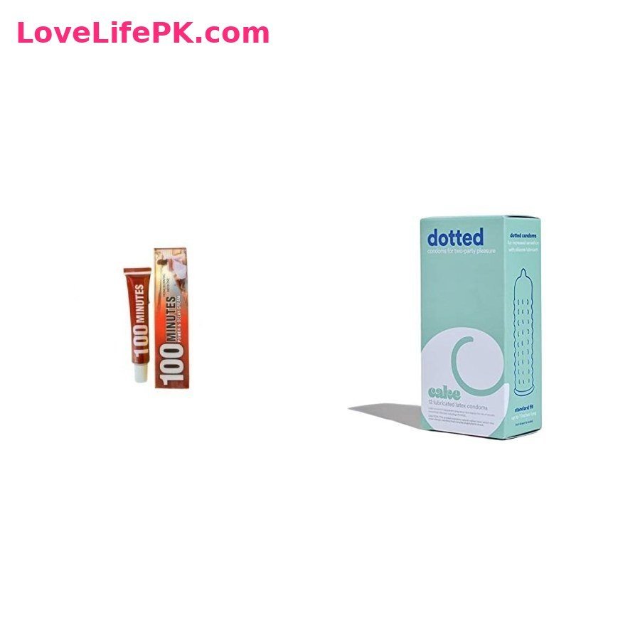 100 Minutes Power Delay Cream + Cake Ribbed Condoms Combo