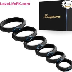6-Piece Silicone Penis Ring Set with Multiple Sizes