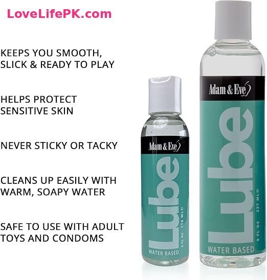 Adam & Eve Water-Based Personal Lubricant — Smooth, Non-Sticky, Toy and Condom Compatible