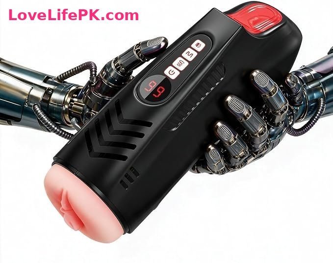 Adjustable Realistic Male Masturbator with Heating Function – Hands-Free Pocket Stroker, Black (Model H5762)