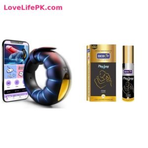 App Control Vibrating Cock Ring + Beboy Delay Spray Combo