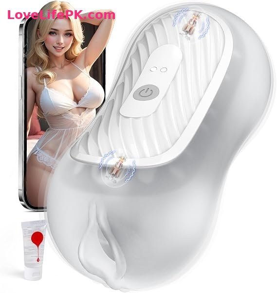 Smart APP-Controlled Male Masturbator with Dual Motors, 8 Vibration Modes and Adjustable Suction