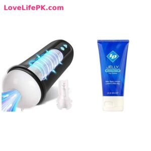 Automatic Glowing Masturbator + ID Jelly Extra Thick Lubricant Combo