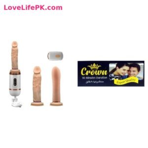 Automatic Thrusting Dildo Set + Crown Delay Cream Combo