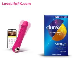 Bggood Dildo Realistic Vibrator + Durex Classic XXL Condoms 12 Pack Combo