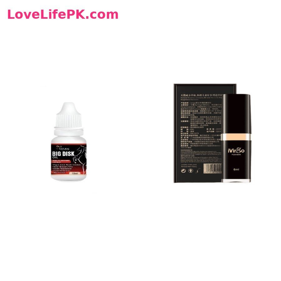 Big Disk Men Enhancement Oil + iVirGo Delay Spray Combo