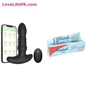 Black App Prostate Massager + Fraink Delay Cream Combo