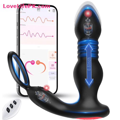 Black App Thrusting Vibrator