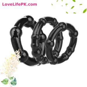 Black Beaded Cock Rings