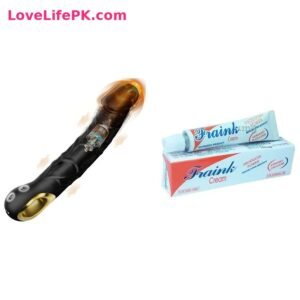 Black Gold Thrusting Dildo + Fraink Delay Cream Combo