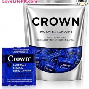 CROWN Sheerlon Ultra-Thin Latex Condoms – 100 Count