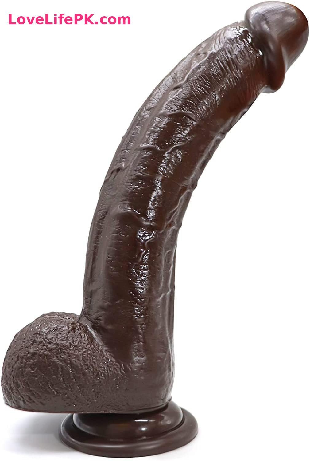 Dark Brown Curved Dildo