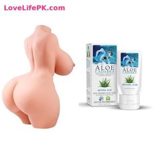 Female Butt Torso Doll + Aloe Cadabra Personal Lubricant Combo