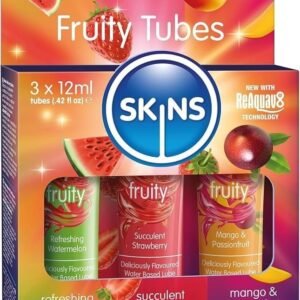Flavored Water-Based Edible Lubricant with 3 Fruit Flavors
