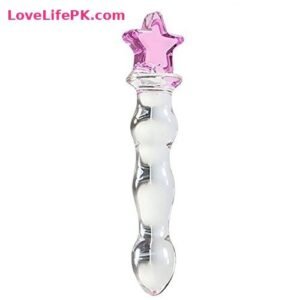Glass Star Beaded Dildo