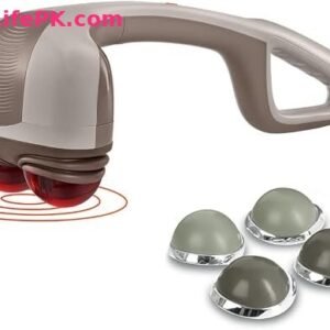 Handheld Heated Massager with Dual Pivoting Massage Heads