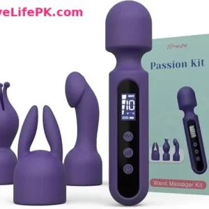 Interchangeable AV Wand Vibrator with LCD Display