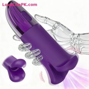 Purple Big-Mouth Male Masturbator with 5 Suction Modes, 10 Vibration Modes and Type-C Charging