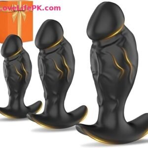 3-Piece Silicone Anal Butt Plug Training Set with Anchor T-Bar Base – Small, Medium and Large