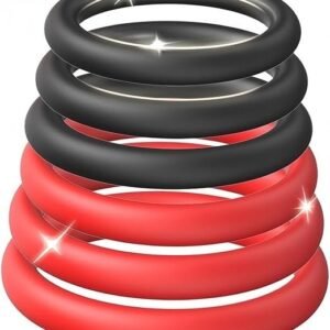 Silicone Cock Rings Set – 6 Different Sizes for Adjustable Fit