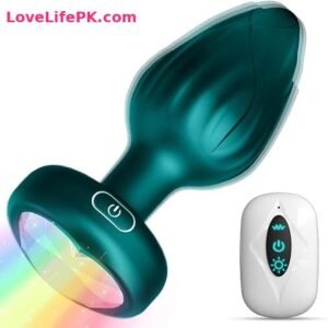 Love Crystal Vibrating Anal Plug with 7-Color Light-Up Base and 10 Vibration Modes