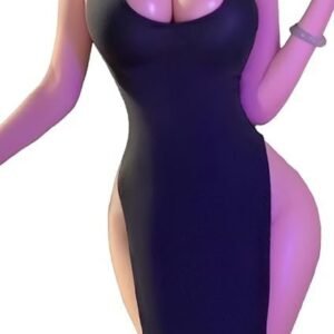 Women’s Black Silky Stretch Nightgown – Secretary Costume Lingerie